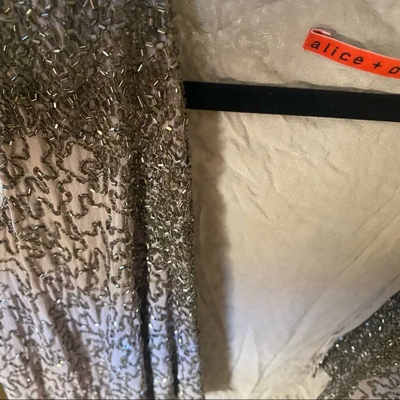 Alice + Olivia sparkle Gray Sequin Vest size S - Picture 8 of 10